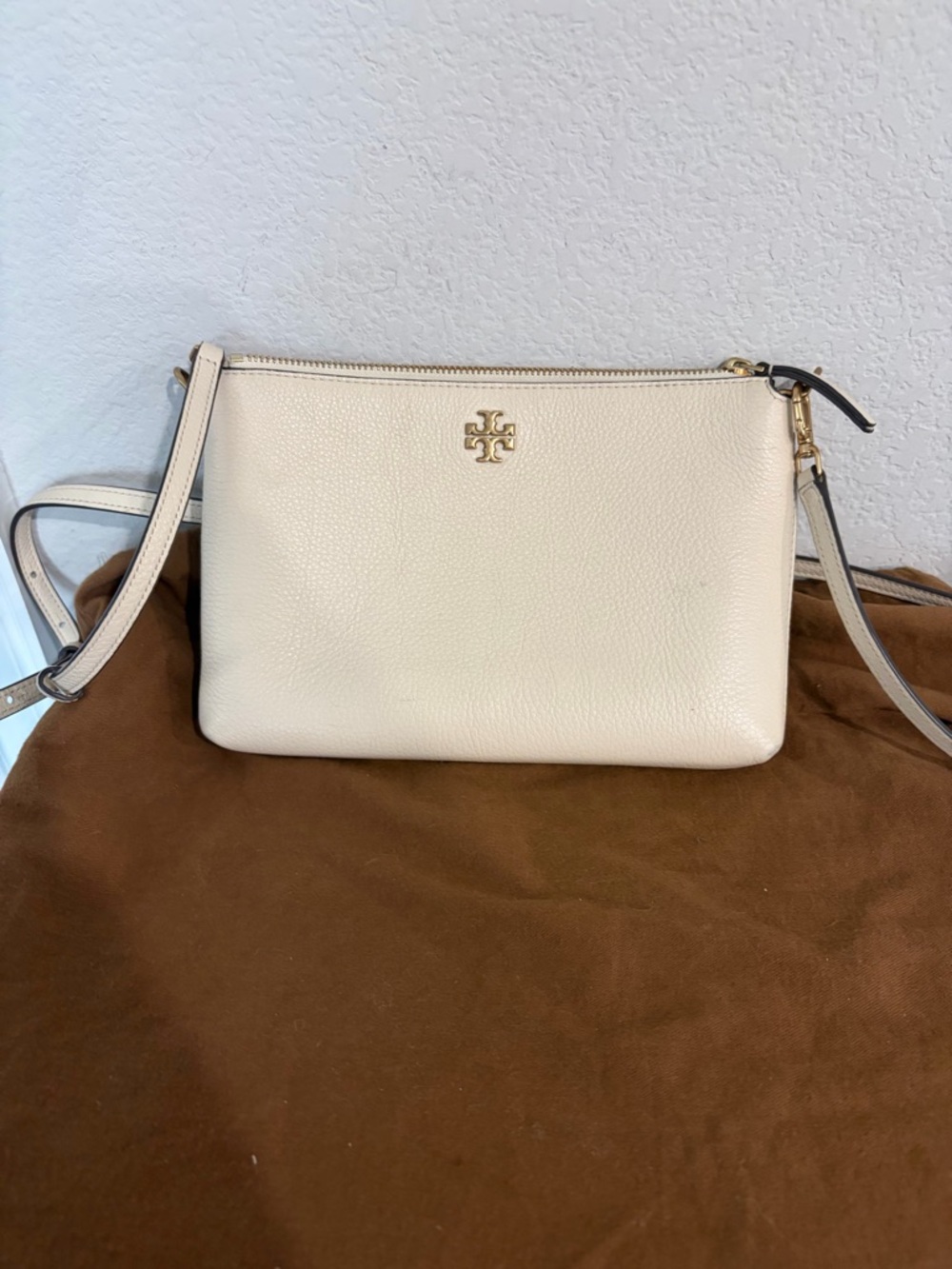 Tory Burch Mercer Pebbled Zip Crossbody